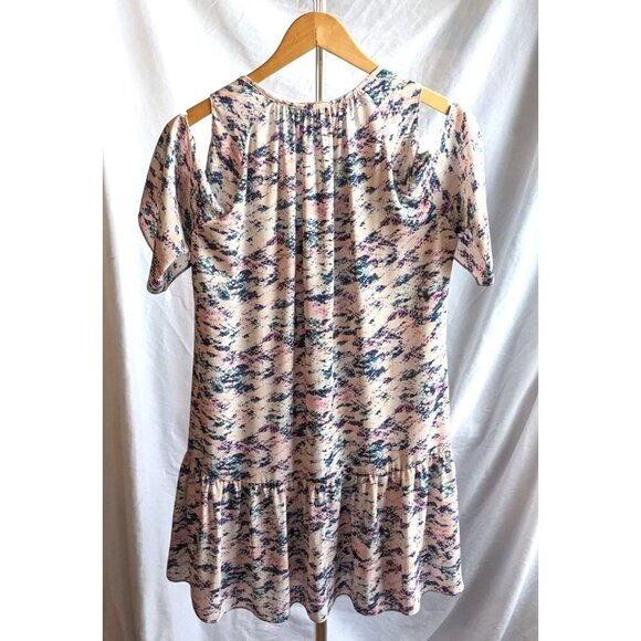 NWOT AMANDA UPRICHARD Ora Cold-Shoulder Pink Snakeskin Dress Dropwaist Size SP - Picture 7 of 7